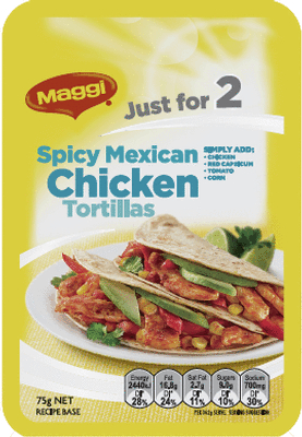 MAGGI Just For 2 Spicy Mexican Chicken Tortillas