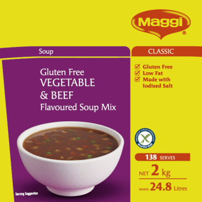 MAGGI Classic Gluten Free VEGETABLE & BEEF Flavoured Soup Mix
